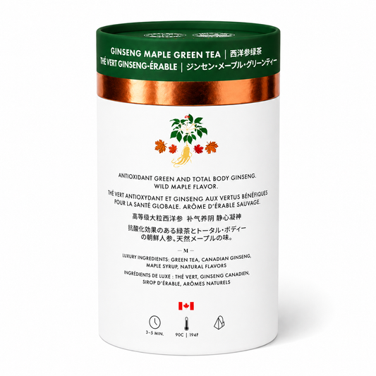 Maple Ginseng Luxury Green Tea | Canadian | 24ct