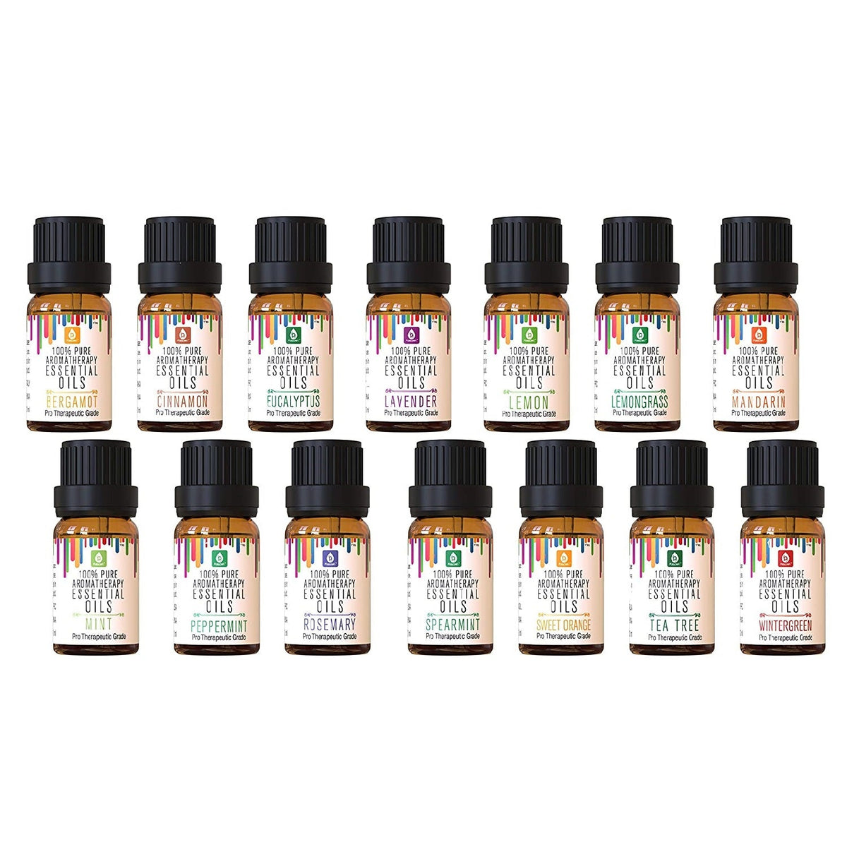 Essential Oil Aromatherapy Gift Set – 14 x 10ml Pure Oils