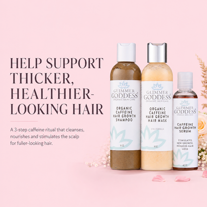Organic Caffeine Hair Growth System – 3-Step Treatment Set