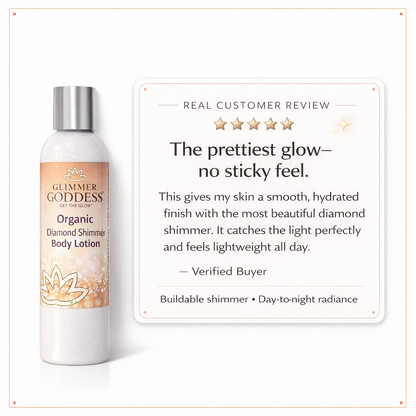 Organic Diamond Shimmer Body Lotion – Buildable Luminous Glow