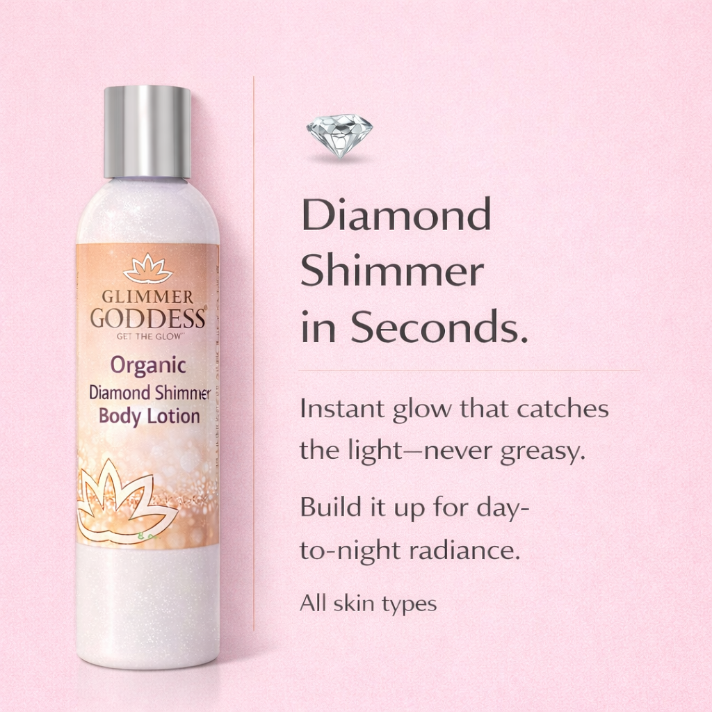 Organic Diamond Shimmer Body Lotion – Buildable Luminous Glow