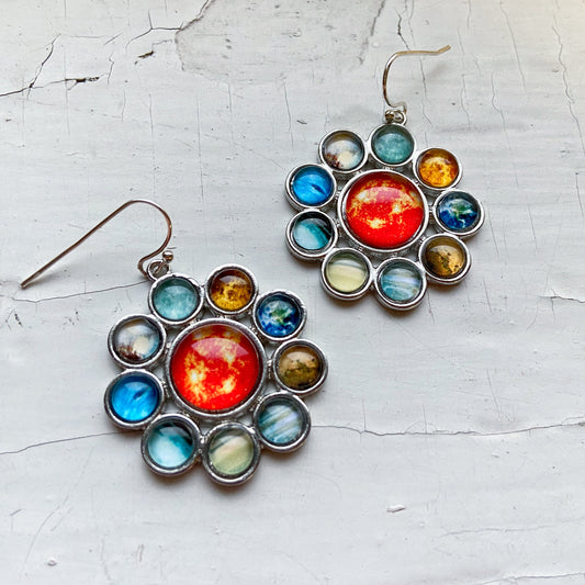 CLEARANCE Solar System Halo Dangle Earrings