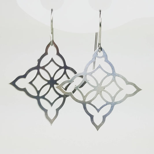 Moorish Diamond Earrings in stainless steel