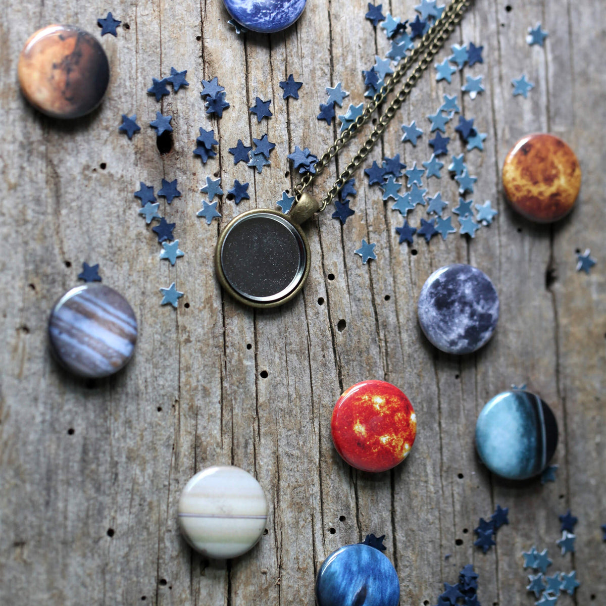 Interchangeable Solar System Necklace