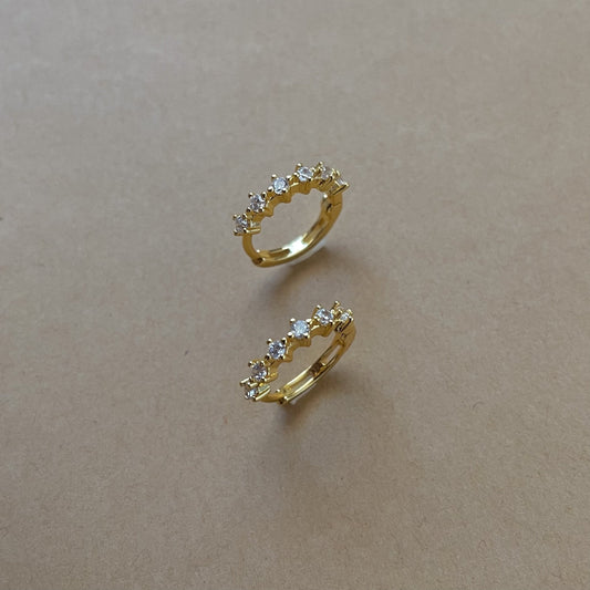 Kelly Huggies- White Zirconia